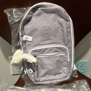 NWT Kipling Women's Blake Sling Backpack Crossbody Bag Tender Grey